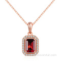 925 Sterling Silver Rose Gold Ruby Mkufu Pendant.